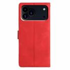 For iPhone 17 Pro Max Triangles Embossed Leather Phone Case(Red) - 3