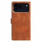 For iPhone 17 Pro Triangles Embossed Leather Phone Case(Brown) - 3