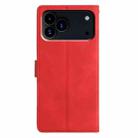 For iPhone 17 Pro Triangles Embossed Leather Phone Case(Red) - 3