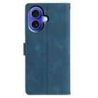For iPhone 17 Triangles Embossed Leather Phone Case(Blue) - 3