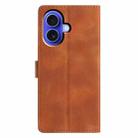 For iPhone 17 Triangles Embossed Leather Phone Case(Brown) - 3