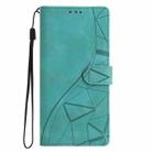 For iPhone 17 Triangles Embossed Leather Phone Case(Green) - 2