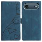 For iPhone 17 Air Triangles Embossed Leather Phone Case(Blue) - 1