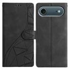 For iPhone 17 Air Triangles Embossed Leather Phone Case(Black) - 1