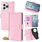 For Xiaomi Civi 5 Pro 5G Crossbody Chain Leather Phone Case(Pink) - 1