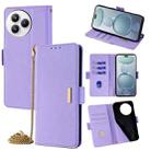 For Xiaomi Civi 5 Pro 5G Crossbody Chain Leather Phone Case(Purple) - 1