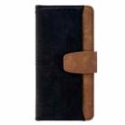 For Honor X8c 4G Global Color Stitching Skin Feel Leather RFID Blocking Phone Case(Black) - 2