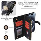 For Honor X8c 4G Crossbody Handle Snake Texture Leather Phone Case(Black) - 3