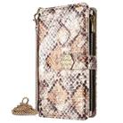For Honor X8c 4G Crossbody Handle Snake Texture Leather Phone Case(White) - 2