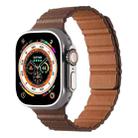 For Apple Watch 46mm / 49mm / 45mm / 44mm Magnetic PU Leather Watch Band(Bronzing) - 1