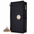For Honor X8c 4G Crossbody Handle Cross Texture Leather Phone Case(Black) - 2