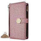 For Honor X8c 4G Crossbody Handle Cross Texture Leather Phone Case(Rose Gold) - 2