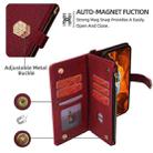 For Honor X8c 4G Crossbody Handle Cross Texture Leather Phone Case(Red) - 3