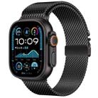For Apple Watch 46mm / 49mm / 45mm / 44mm xDfind Umbrella Buckle Think Milanese Stainless Steel Watch Band(Black) - 2