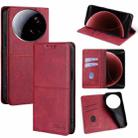For Xiaomi 15 Ultra Cow Texture Magnetic Leather Phone Case(Red) - 1