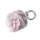 For AirPods 4 Oil Painting TPU Water Sticker Earphone Case(Pink) - 1