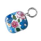 For AirPods 4 Oil Painting TPU Water Sticker Earphone Case(Dark Blue) - 1