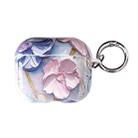 For AirPods 3 Oil Painting TPU Water Sticker Earphone Case(Light Blue) - 1