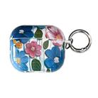 For AirPods 3 Oil Painting TPU Water Sticker Earphone Case(Dark Blue) - 1