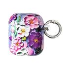 For AirPods 1 / 2 Oil Painting TPU Water Sticker Earphone Case(Purple) - 1