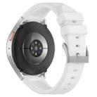 20mm Flat Head Solid Color Steel Buckle Silicone Watch Band(White) - 2