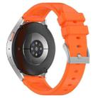 20mm Flat Head Solid Color Steel Buckle Silicone Watch Band(Orange) - 2