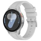 20mm Flat Head Solid Color Steel Buckle Silicone Watch Band(Grey) - 1