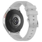 20mm Flat Head Solid Color Steel Buckle Silicone Watch Band(Grey) - 2