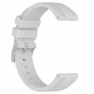 20mm Flat Head Solid Color Steel Buckle Silicone Watch Band(Grey) - 3