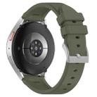 20mm Flat Head Solid Color Steel Buckle Silicone Watch Band(Army Green) - 2