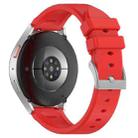 22mm Flat Head Solid Color Steel Buckle Silicone Watch Band(Red) - 2