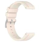 22mm Flat Head Solid Color Steel Buckle Silicone Watch Band(Starlight) - 3