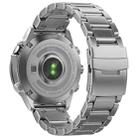 For Gamin 22mm Safety Buckle Pure Titanium Metal Watch Band(Grey) - 2