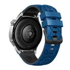 22mm Two Color Printed Silicone Watch Band(Black Blue) - 2