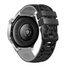 22mm Two Color Printed Silicone Watch Band(Black Grey) - 2