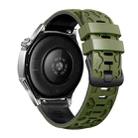 22mm Two Color Printed Silicone Watch Band(Army Green Black) - 2
