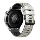 22mm Two Color Printed Silicone Watch Band(Light Sand Black) - 2