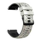 22mm Two Color Printed Silicone Watch Band(Light Sand Black) - 3