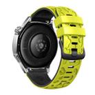 22mm Two Color Printed Silicone Watch Band(Lime Black) - 2