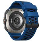 For Samsung Galaxy Watch Ultra 47mm Two Color Silicone Breathable Watch Band(Blue Black) - 2