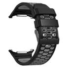 For Samsung Galaxy Watch Ultra 47mm Two Color Silicone Breathable Watch Band(Black Grey) - 3