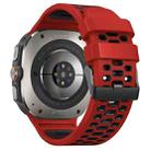 For Samsung Galaxy Watch Ultra 47mm Two Color Silicone Breathable Watch Band(Red Black) - 2