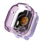 For Redmi Kids Watch Half Coverage Hollow TPU Watch Protective Case(Transparent Purple) - 1