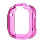 For Redmi Kids Watch Half Coverage Hollow TPU Watch Protective Case(Transparent Rose Red) - 2