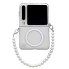 For Huawei Pura X Transparent Side Buckle MagSafe TPU Phone Case with Bead Chain - 1
