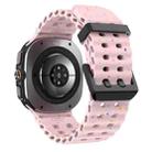 For Samsung Galaxy Watch Ultra 47mm Dual Buckle Colorful Dots Silicone Watch Band(Pink) - 2