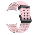 For Samsung Galaxy Watch Ultra 47mm Dual Buckle Colorful Dots Silicone Watch Band(Pink) - 3