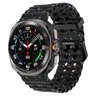 For Samsung Galaxy Watch Ultra 47mm Dual Buckle Colorful Dots Silicone Watch Band(Black) - 1