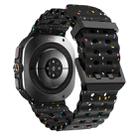 For Samsung Galaxy Watch Ultra 47mm Dual Buckle Colorful Dots Silicone Watch Band(Black) - 2