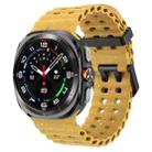 For Samsung Galaxy Watch Ultra 47mm Dual Buckle Colorful Dots Silicone Watch Band(Yellow) - 1
